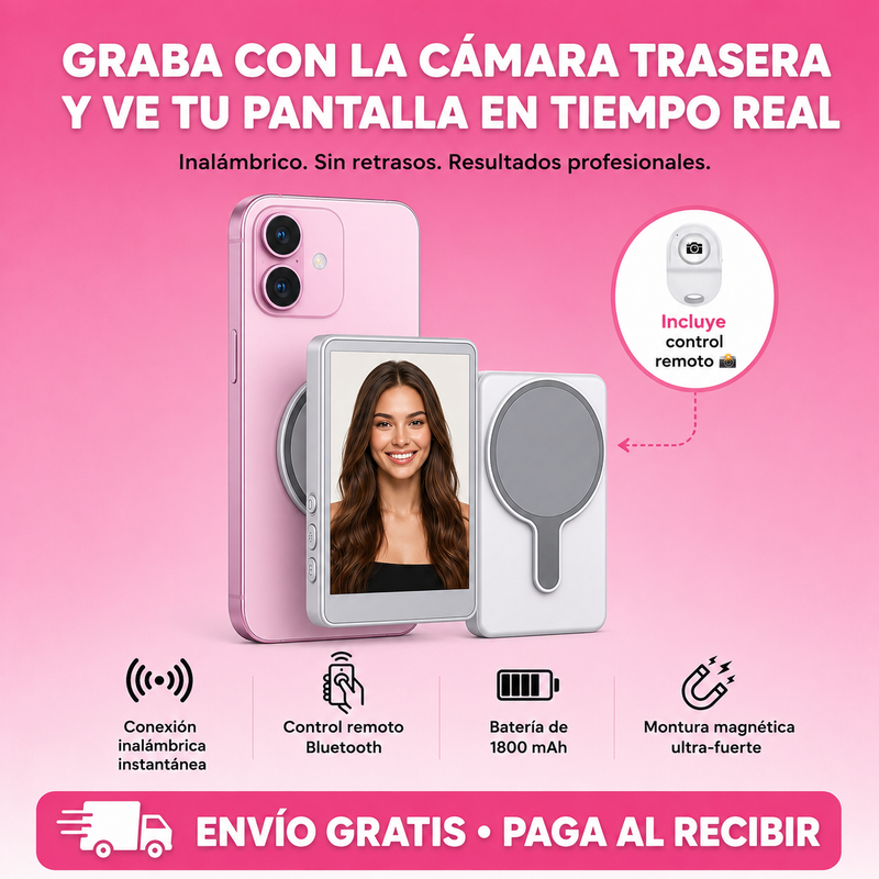 Pantalla Selfie Inalámbrica para Cámara Trasera