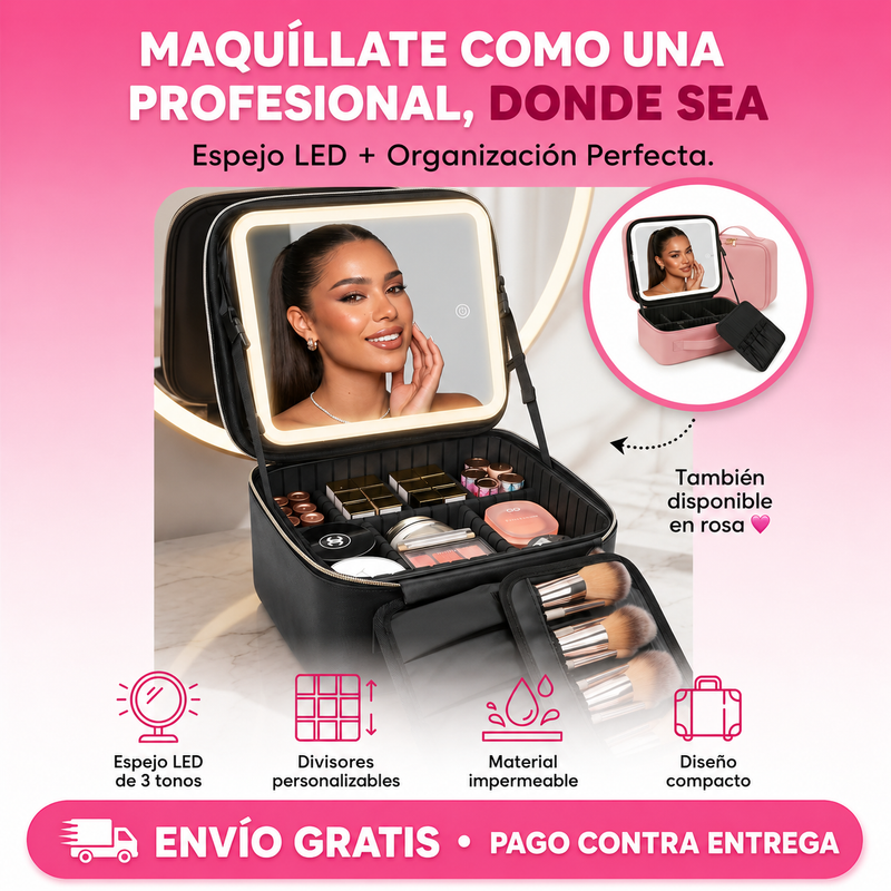 Cosmetiquera con Espejo LED